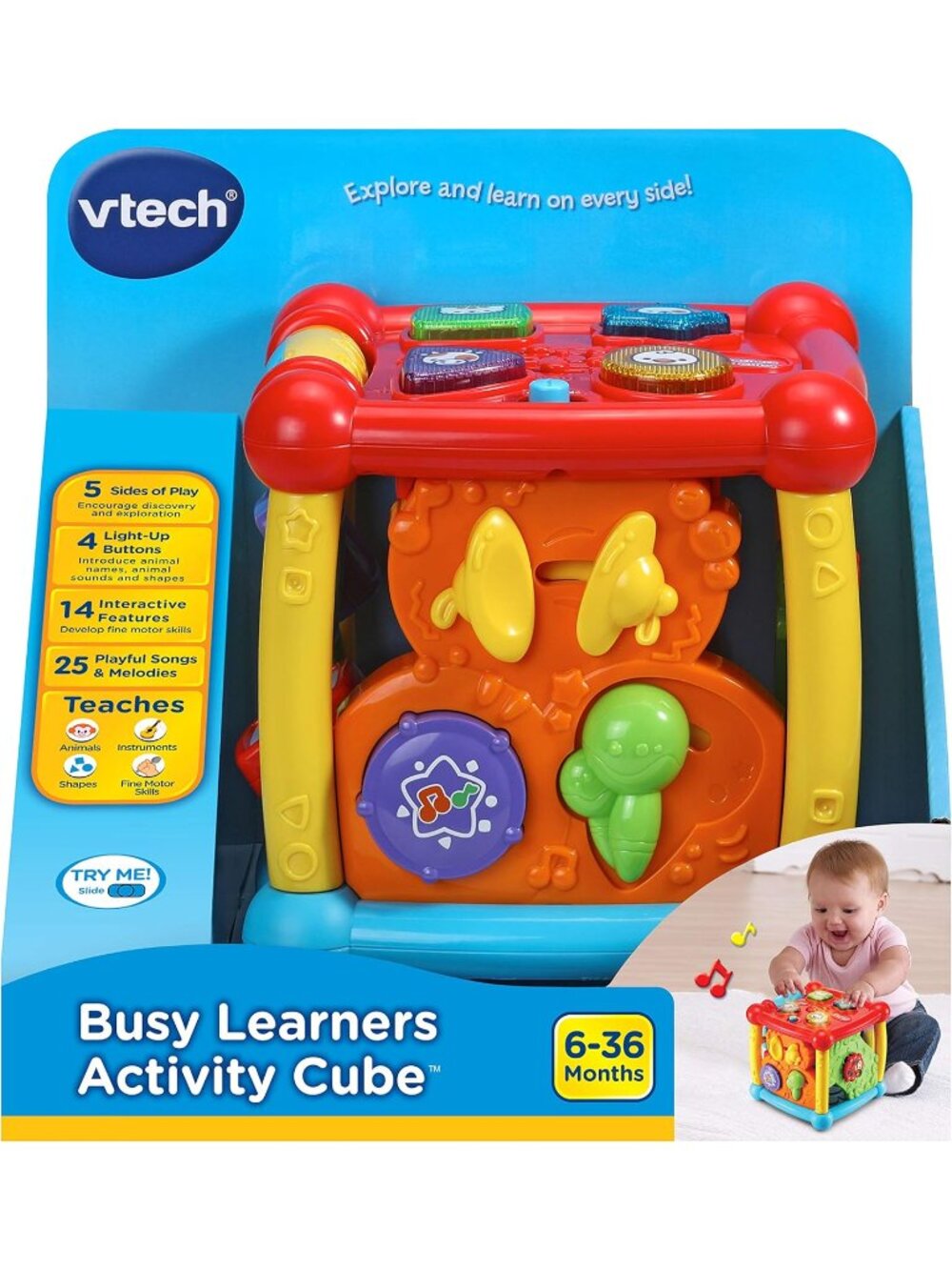 Vtech Busy Learners Activity Cube Baby Educational Toy 6M+ (English) New in Box